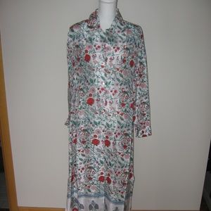 ROLLER RABBIT for GORSUCH Floral Silk Maxi Dress S